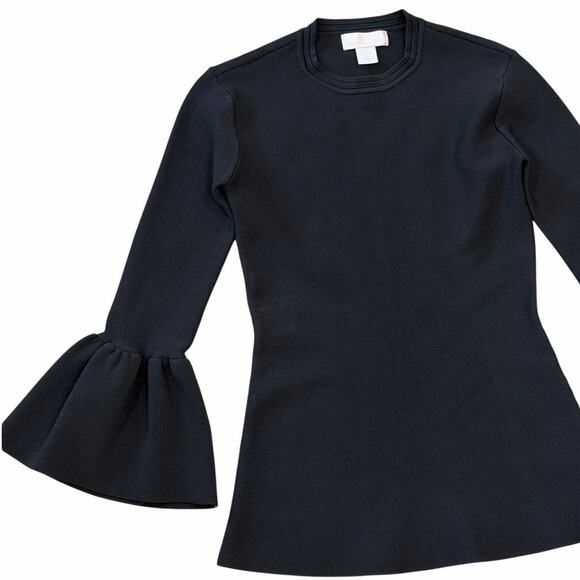 Rachel Parcell Santana Scuba Knit Sweater in Black - Picture 4 of 8